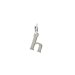 open h charm, sterling silver