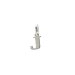 open j charm, sterling silver