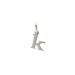open k charm, sterling silver
