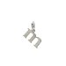 open m charm, sterling silver