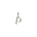 open p charm, sterling silver