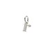 open r charm, sterling silver