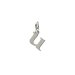 open u charm, sterling silver