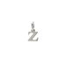 open z charm, sterling silver
