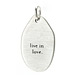 "live in love" charm, sterling silver