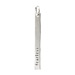 "fearless" stick charm, sterling silver