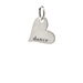 "dance" heart charm, sterling silver