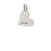 "xoxo" heart charm, sterling silver