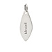"blessed" petal charm, sterling silver
