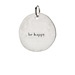 "be happy" charm, sterling silver