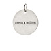 "one in a million" charm, sterling silver