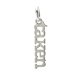 taken charm, sterling silver