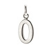 number "0" charm, sterling silver