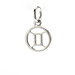 zodiac "gemini" charm, sterling silver