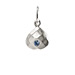 december birthstone charm, sterling silver