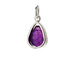 amethyst pendant gem, sterling silver