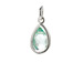 blue quartz pendant gem, sterling silver