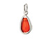 carnelian pendant gem, sterling silver