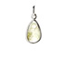 green quartz pendant gem, sterling silver