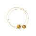 jewel box brass sparkle ball earrings