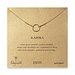karma necklace, gold dipped