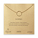 large smooth karma necklace, gold dipped