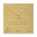 karma faceted bead gold dipped necklace - 18 inches