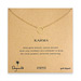 simple karma necklace, gold dipped - 18 inches