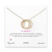 medium multi-link sparkle karma necklace, gold dipped