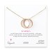 medium multi-link mixed metal sparkle karma necklace, gold, silver, rose gold