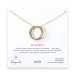 medium multi-link mixed metal sparkle karma necklace, gold, silver, charcoal