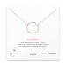 medium sparkle karma necklace, rose gold dipped on gold chain