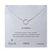 karma necklace, sterling silver
