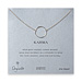 large smooth karma necklace, silver dipped