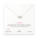 small multi-link sparkle karma necklace, sterling silver