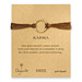 large karma bracelet gold dipped on tobacco irish linen