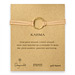 large karma bracelet gold dipped on camel leather