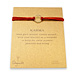 karma bracelet gold dipped on red irish linen
