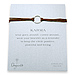 karma bracelet sterling silver on tobacco irish linen