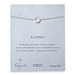 small hammered karma bracelet, sterling silver