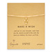 make a wish modern cross bracelet, gold dipped