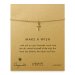 make a wish simple cross bracelet, gold dipped