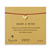 make a wish perfect heart bracelet on red, gold dipped