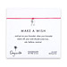 make a wish bracelet with sterling silver ribbon on fuchsia