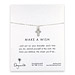 make a wish modern cross bracelet, sterling silver