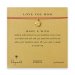 love you mom rose necklace on red, gold dipped