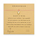 bridesmaid make a wish necklace with gold dipped mini stone heart on coral