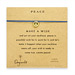 peace make a wish necklace with gold dipped peace sign on ocean