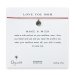 love you mom rose necklace on red, sterling silver