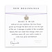 new beginnings make a wish necklace with sterling silver lotus on purple